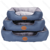 Waterproof fabric square bed three-piece set L50*W38*H18cm L60*W48*H20cm L70*W58*H21cm Blue