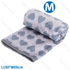Heart pattern flannel blanket L100*W80cm Grey