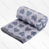 Heart pattern flannel blanket L120*W100cm Grey