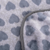 Heart pattern flannel blanket L120*W100cm Grey