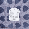 Flannel cushion with heart shape L100*W75cm Grey