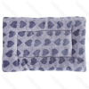 Flannel cushion with heart shape L100*W75cm Grey
