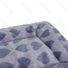 Flannel cushion with heart shape L100*W75cm Grey