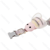 Cicada fish cat collar W1.0*L25-34cm Grey&Pink Brown&Purple