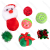 Cat toys Christmas toy set L36*W6*H5CM Red Green White