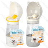 Water and food cup With carrying rope Food capacity 180ml Water capacity 236ml D7.2*H22.5cm White Grey