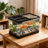 Plastic fish tank Square Small L30*W19*H18.5CM Transparent&Black