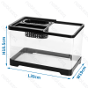 Plastic fish tank Square Small L30*W19*H18.5CM Transparent&Black