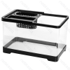 Plastic fish tank Square Small L30*W19*H18.5CM Transparent&Black