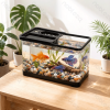 Plastic fish tank Square Middle size L37.5*W20.5*H21CM Transparent&Black