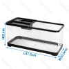 Plastic fish tank Square Large L47.5*W20.5*H21CM Transparent&Black