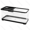 Plastic fish tank Square Large L47.5*W20.5*H21CM Transparent&Black