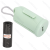 Waste bag dispenser L8.5*W4.8cm Green With 1 roll of waste bags