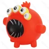 Squeaky rubber toy Four-eyed monster L10*W6.5*H8.7CM Red