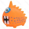 Squeaky rubber toy One-eyed monster L10*W6.5*H9.5CM Orange