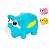 Squeaky rubber toy Glasses pig L11.7*W7*H7.2CM Blue Pink Yellow
