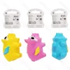 Squeaky rubber toy Glasses pig L11.7*W7*H7.2CM Blue Pink Yellow