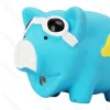 Squeaky rubber toy Glasses pig L11.7*W7*H7.2CM Blue Pink Yellow