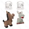 Squeaky rubber toy Donkey L12*W5.7*H12CM & L12*W6.2*H14.2CM Grey Brown