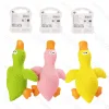 Nobleza Squeaky rubber toy Duck L18*W12.8*H5CM Yellow Green Pink