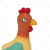 Squeaky rubber toy Cotton rope chicken L16*W7*H8.5CM Blue&White Red and brown&Khaki