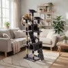 Cat tree L58*W72*H170cm Dark grey