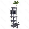 Nobleza Cat tree L77*W40*H190cm (Leaf not included) Leaf 32cm Dark grey