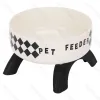 Nobleza Cat elevated bowl Printed style D14*H8.7cm 300ml White&Black