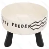 Nobleza Cat elevated bowl Printed style D14*H8.7cm 300ml White&Black