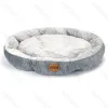 Pet bed Single item PV plush Round D80*H18cm Grey
