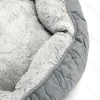 Pet bed Single item PV plush Round D80*H18cm Grey