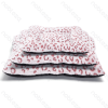 3-piece set of flannel clipping and carving cushion L50*W40*H6cm L65*W55*H7cm L80*W70*H8cm Pink