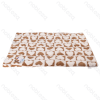 Heart jacquard flannel mat L85*W65cm Coffee white