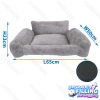 Faux rabbit fur pet sofa bed L65*W50*H23cm Grey