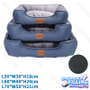 Waterproof fabric square bed three-piece set L50*W38*H18cm L60*W48*H20cm L70*W58*H21cm Blue