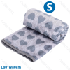 Heart pattern flannel blanket L80*W80cm Grey
