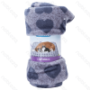 Heart pattern flannel blanket L100*W80cm Grey
