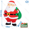 Squeaky rubber toy Santa Claus L9*W7.5*H12.4CM Red&White