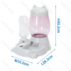 Automatyczne karmidło i poidło 2,31L + 0,53L szare 27x26x30 cm