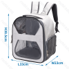 Figure-8 shaped round transparent PVC backpack L33*W23*H38.5cm Grey