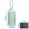 Waste bag dispenser L8.5*W4.8cm Green With 1 roll of waste bags