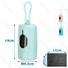Waste bag dispenser L9*W4.3cm Pink&Blue&Green With 1 roll of waste bags