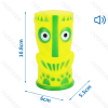 Squeaky rubber toy Totem mpnster L6*W5.5*H10.8CM Green&Yellow