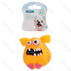 Squeaky rubber toy Big mouth monster L8.7*W7.2*H7.5CM Orange