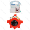 Squeaky rubber toy Four-eyed monster L10*W6.5*H8.7CM Red