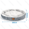 Pet bed Single item PV plush Round D80*H18cm Grey