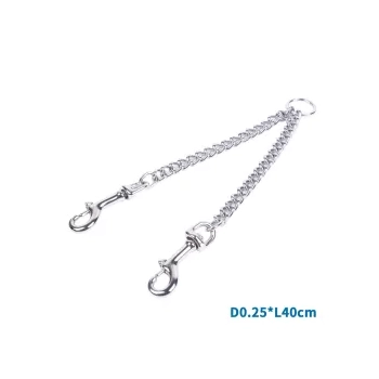 Rozdzielacz smyczy łańcuch dla dwóch psów rozmiar M 2.5mm*2x40cm Nobleza — zdjęcie 2