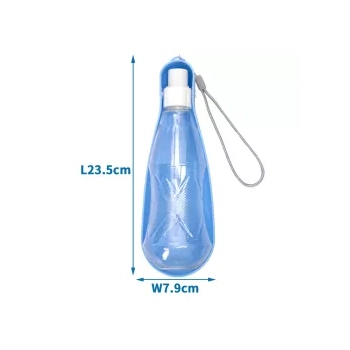 Butelka na napoje 413 ml niebieska 23,5x7,9 cm — zdjęcie 4