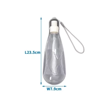 Butelka 413 ml szara 23,5x7,9 cm — zdjęcie 4