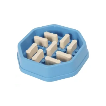 Regulowana miska do karmienia 490 ml 20x20x4,5 cm niebieska — zdjęcie 2